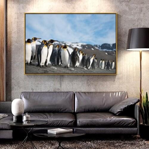 Artcozy Oil Canvas Painting penguin For Home Decoration Wall Art
