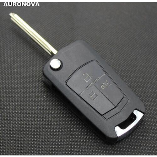 AURONOVA New Upgrade Folding Classical Type Key Shell for Buick Excelle 3 Buttons Remote Car Key Case DIY