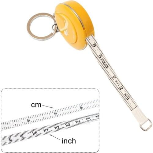 Cute Mini Retractable Portable Ruler Keychains for Women Man Tape Measure Roll Tape Key Ring Sewing Tools Jewelry Key Chains