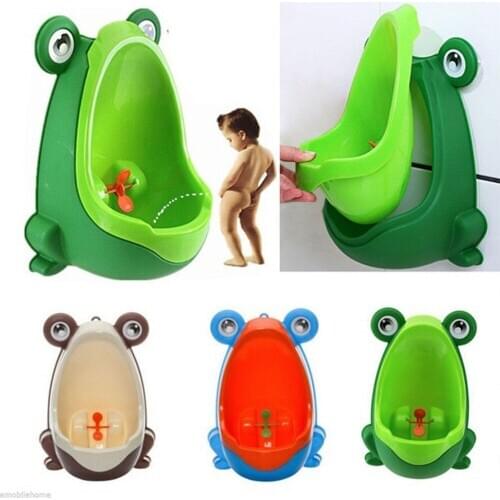 Kids Boy Potty Toilet Training Cartoon Frog Children Stand Vertical Urinal Baby Boys Pee Infant Toddler Wall-Mounted Accessories