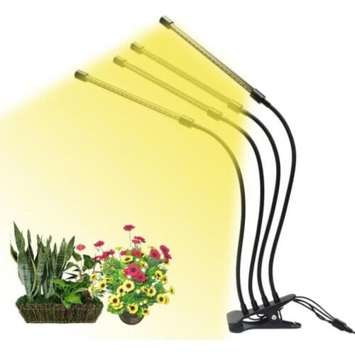 3/4 head USB Timer LED Plant Grow Light Full Spectrum Cultivo sunlight yellow Phyto lamp Clip indoor veg Fitolamp growbox tent
