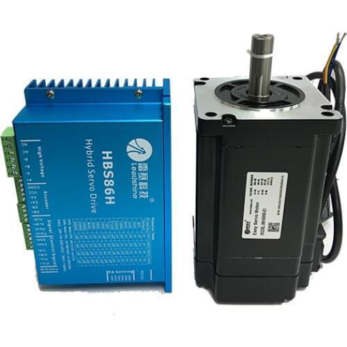 ES-D1008(HBS86H)andES-M23480(86HSM85-E1) Leadshine close loop hybrid servo drive and motor for CNC router cnc cutting machine