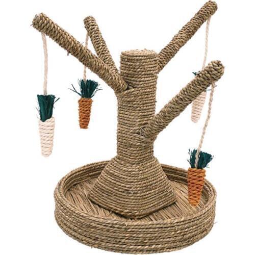 Small Animal Activity Rabbit Toy Fun Carrot Tree Boredom Breaker Rodent Dutch Rat Bite Playing Interaction Lovely Pet