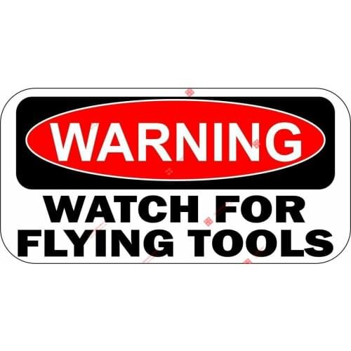 Personality Aufkleber Sticker Auto Motorrad Helm Warnung Warning Flying Tools Lustig Motorcycle Decals