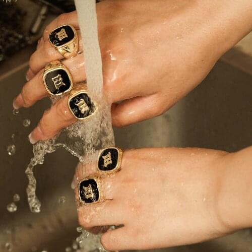 EDY MISBHV Ring 2021 Square Fashion All-match Punk Metal Exaggeration Cool Rings For Women Men Girl Party Jewelry Wholesale