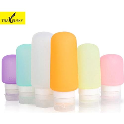 Travelsky Mini Makeup Bottling Containers Travel Portable Liquid Storage Bottles Eco-friendly Silicone Refillable Empty Bottles