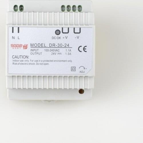 DR-30-24 30W 124V 1.5A Din rail Single Output Switching power supply ac dc converter
