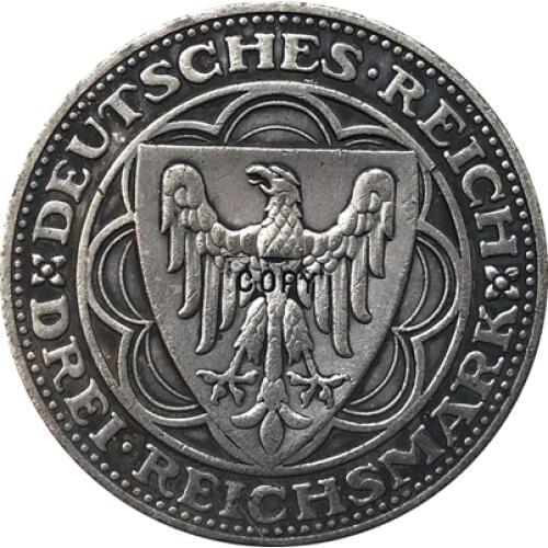 1927 German 3 Reichsmark (100th Anniversary of Bremerhaven - A) coins COPY 30mm