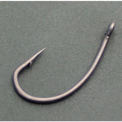 30PCS Curve Shank Carp Hooks Brabed Barbless Choddy Wide Kurv Carp Fishing Hook Eye Hook For Hair Rig Fishing Tackle