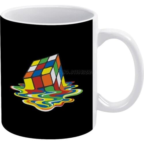 Rubik´s Cube Magic Game White Mug White Ceramic Tea Cup Birthday Gift Milk Cups and Mugs S Cube Magic Game 8 8s