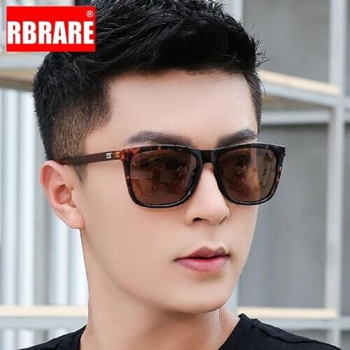 RBRARE Square Sunglasses Men Colorful Mirror Sunglasses for Men Vintage Eye Glasses Frames for Men Retro Gafas De Sol Hombre