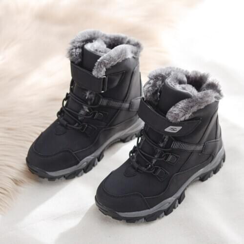KIKIDS new kids boots shoes for boys girls children martin army boots sneaker boots baby winter flat warm winter kids snow boots
