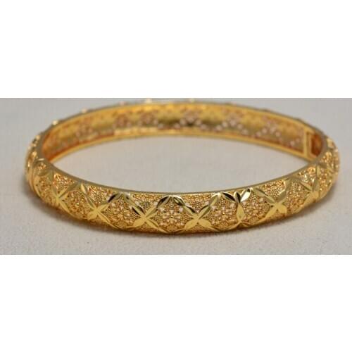 New Fashion Gold Color Wedding Bangles for Women Bride Bracelets Ethiopian/france/African/Dubai Jewelry gifts