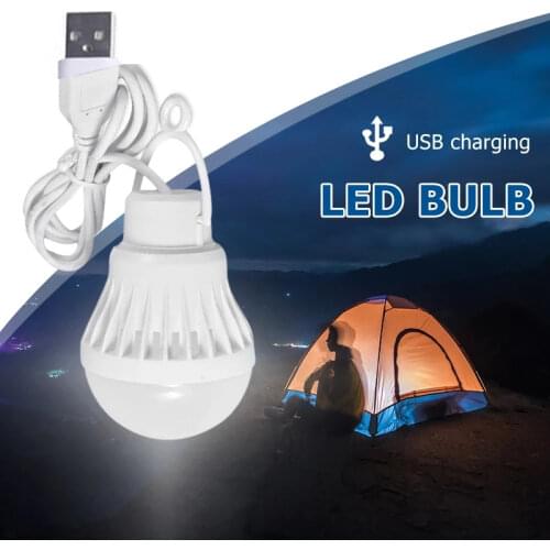 Portable LED Camping Lamp 5V Mini Bulb with USB for Book Reading Students Study Bright Table Lamp for Factories Schools