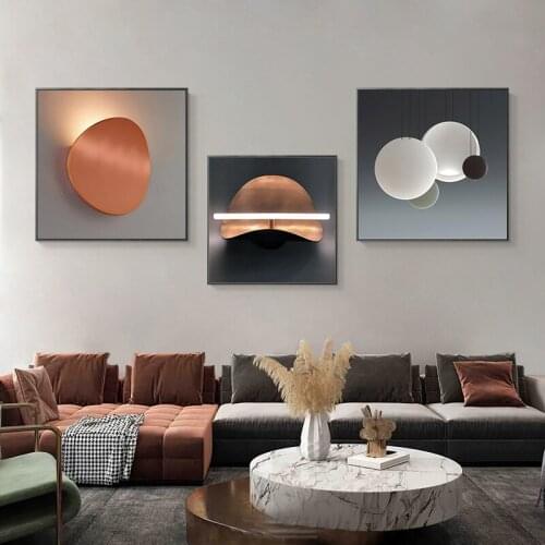 Postmodern Light Luxury Living Room Home Decoration Simple Sofa Background Wall Creative Abstract Bedroom Printing Paintings