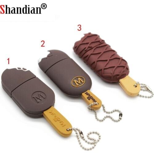 SHANDIAN wholesale USB stick usb 2.0 ice cream USB flash drive pen drive 4GB 8GB 16GB 32GB 64GB memory Stick Pendrive U Disk
