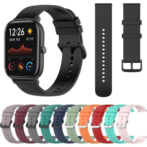 Silicone Sports Strap For Huami Amazfit GTS band For Amazfit GTR2 Bip U GTS2 Mini GTR 42mm 47mm Replacement Bracelet Watchbands