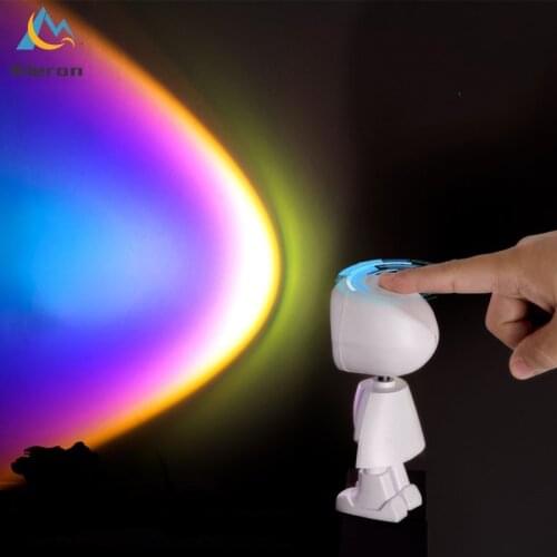 Modern Simple Astronaut LED Table Lamp Bedroom Living Room Bedside Rotatable Desk Lamps Room Decor Dimmable Rainbow Desk Lights