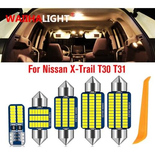 Canbus LED Interior Dome Reading Map Roof Light Kit For Nissan X-Trail X Trail T30 T31 T32 2004-2012 2014-2021