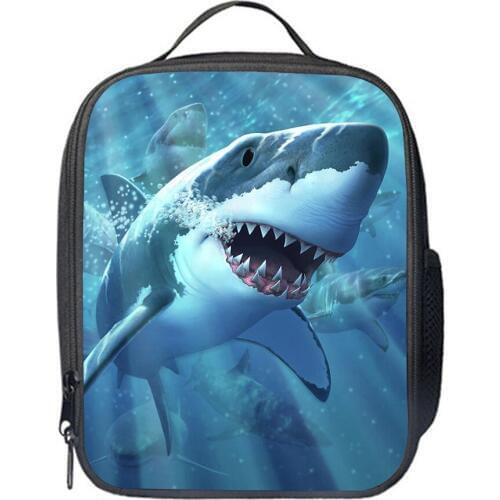 Lunch Bag Space Customized Universe Shark Anime Women Men Teenagers Boys Girls Kid School Thermal Cooler Insulated Tote Box
