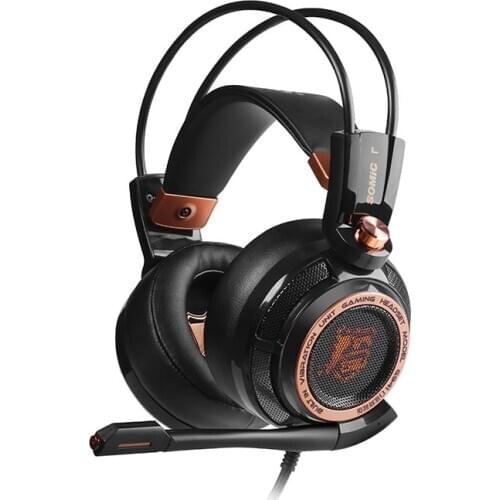 Somic G941 Upgrade USB 7.1 Virtual Gaming Headset Active Noise Cancelling Headphone with Mic Vibration for Computer PC Gamer