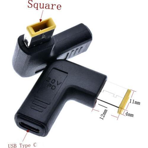 PD Spoof Adapter TYPE-C Female To Lenovo Square Port With Pin Power Supply Charging Converter