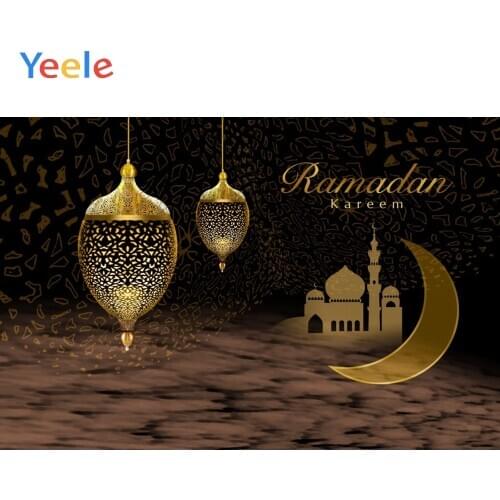 Yeele Mosque Islam Happy Eid Mubarak Celebration Photographic Ramadan Background Scene Vinyl Photography Backdrop Photo Studio