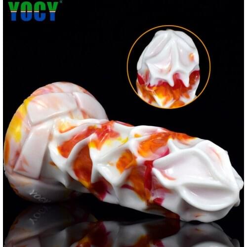 YOCY 2021 New Fantasy Sex Toy Huge Anal Plug Silicone Erotic Toys In Couple Colorful Butt Masturbater Massager Hollow Texture
