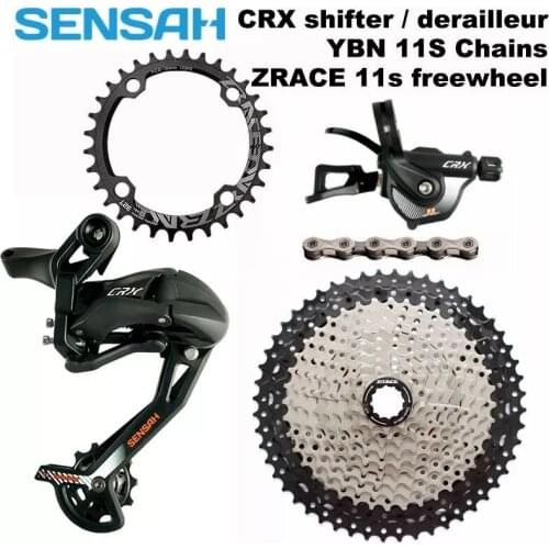 SENSAH CRX 11 Speed Trigger Shifter + Rear Derailleur 11s + ZRACE Cassette11-46T/Chainring +YBN X11 Chain, PCR BEYOND M7000