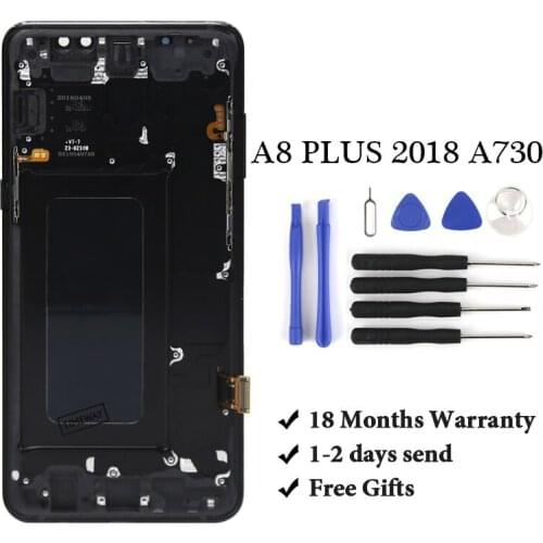 1PCS LCD for Samsung A8 plus 2018 A730 A730X LCD Display for A730F LCD Screen Touch Digitizer Assembly for Samsung A8 plus 2018