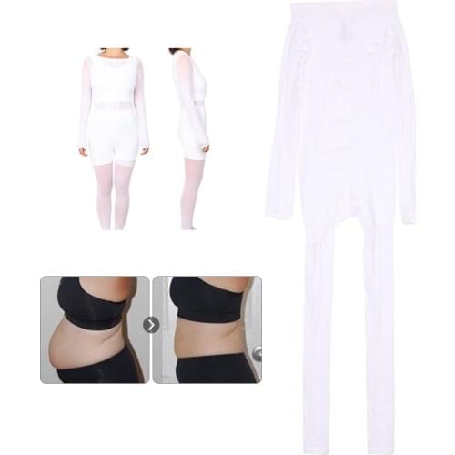10pcs vacuum roller clothes massage slimming suit, white garment slimming suit ,body massage suit free shipping