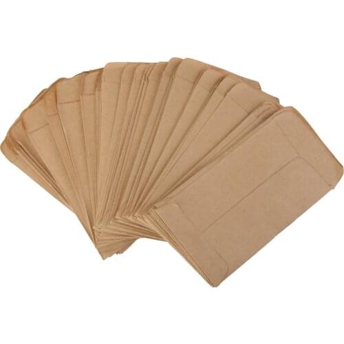 100pcs Vintage Kraft Paper Bags Seed Corn Farm Pollen Bag Sack