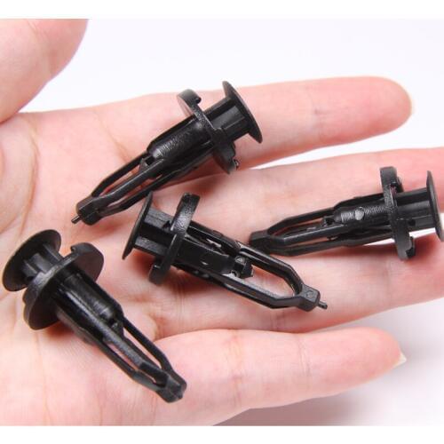 20Pcs Black 9mm Hole Interior Trim Panel Nylon Push Car Front Fender Clips Fastener Rivets For Toyota Crown Corolla Camry Reiz