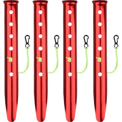 4PCS U Shaped Snow Nails Beach Aluminum Nails Pegs Stakes Camping Tent Accessories