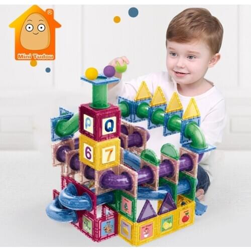 74-97 PCS Magnetic Building Blocks Toy Magnet Designer Construction Brick Ball Set Model Educational Toys For Children Gift