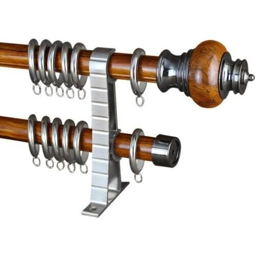 Aluminum Alloy Curtain Rod Pole Single Double Pole Carve Roman Curtain Rods Track Holder Accessories Customized