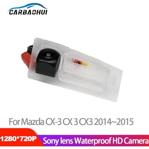 Car Rear View Back Up Reverse Parking Camera For Mazda CX-3 CX3 2014 2015 2016 Fisheye Lens Night Vision camera 1280*720P CCD HD