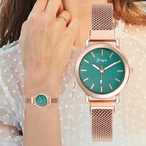 Women Watch Luxury Business Quartz Watches Casual Rose Gold Stainless Steel Elegant Small Dial Wristwatch Girl Clock Relogio Fem