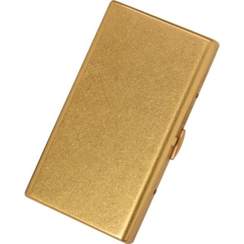 Length 105mm Slim Cigarette Portable Ultra-Thin Womens Cigarette Case Box Brass Size 106*64*13mm