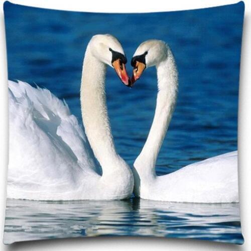 Swan Pattern New Arrival Colorful Bird Throw Pillow Case Cafe Home Decor Cushion Covers