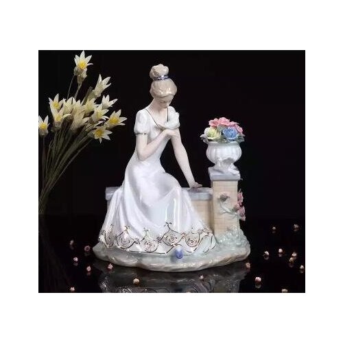 European porcelain girl figures crafts women Home character decoration living room wine Beauty statue cabinet wedding gift