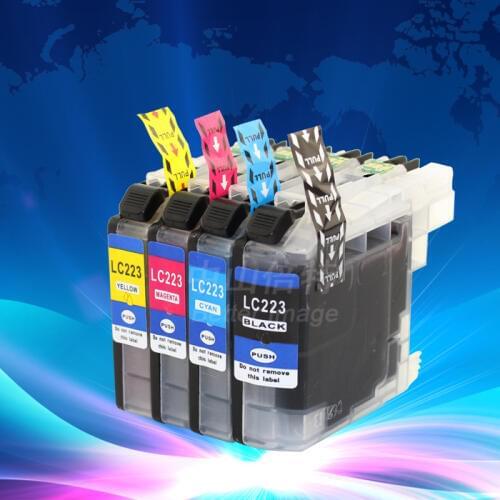 INK WAY 4 Pack LC223 BK C M Y for MFC- J4420DW/J4620DW/4625DW etc