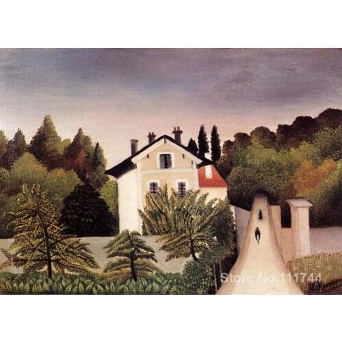 Paintings by Henri Rousseau House on the Outskirts of Paris Landscape art High quality Hand painted