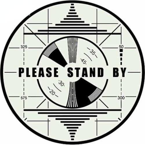 Creative Fine Decal FALLOUT Please Stand By Motorcycle Car Stickers Car Accessories Decal Waterproof for JDM SUV RV Kk13*9cm