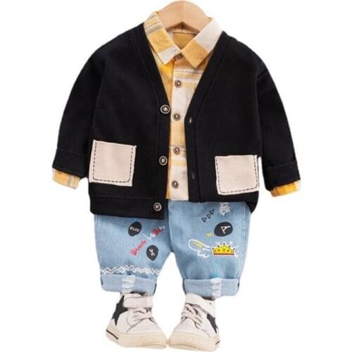 Fashion Baby Clothes Autumn Children Girls Clothing Boys Sport Jacket Shirt Pants 3Pcs/Set Toddler Casual Costume Kids Outfits