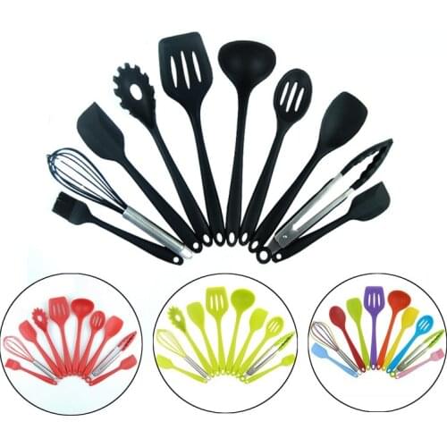 Silicone Kitchen Utensils Set Non-stick Kitchenware Cooking Tools Spoon Spatula Ladle Egg Beaters Tools Gadget Accessories