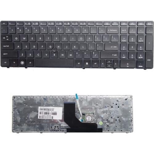SSEA New US keyboard black For HP for EliteBook 8560p 8570P 8560B 6560b 6565b 6570b keyboard Without pointing sticks