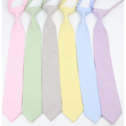 Solid Cotton Kid Ties Boys Girls Fashion Shirt Floral Neck Tie Children Tie Simple Check Student Necktie For Party Tie Gravata