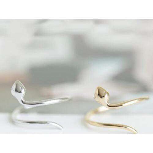 Wholesale 10pcs/Lot Mix Color New Elegant Rose Gold-color Small Snake Rings For Girls Gifts High Quality Free Shipping