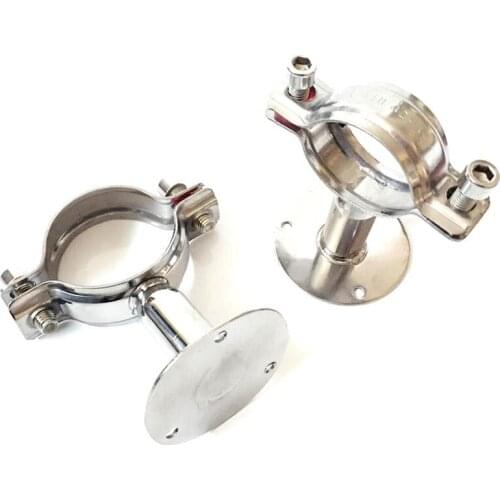 15-20mm 3/4" 19mm Pipe Hanger Bracket Clamp Support Clip With Base Plate 304 Stainless Steel For Beer Brewing L=50mm